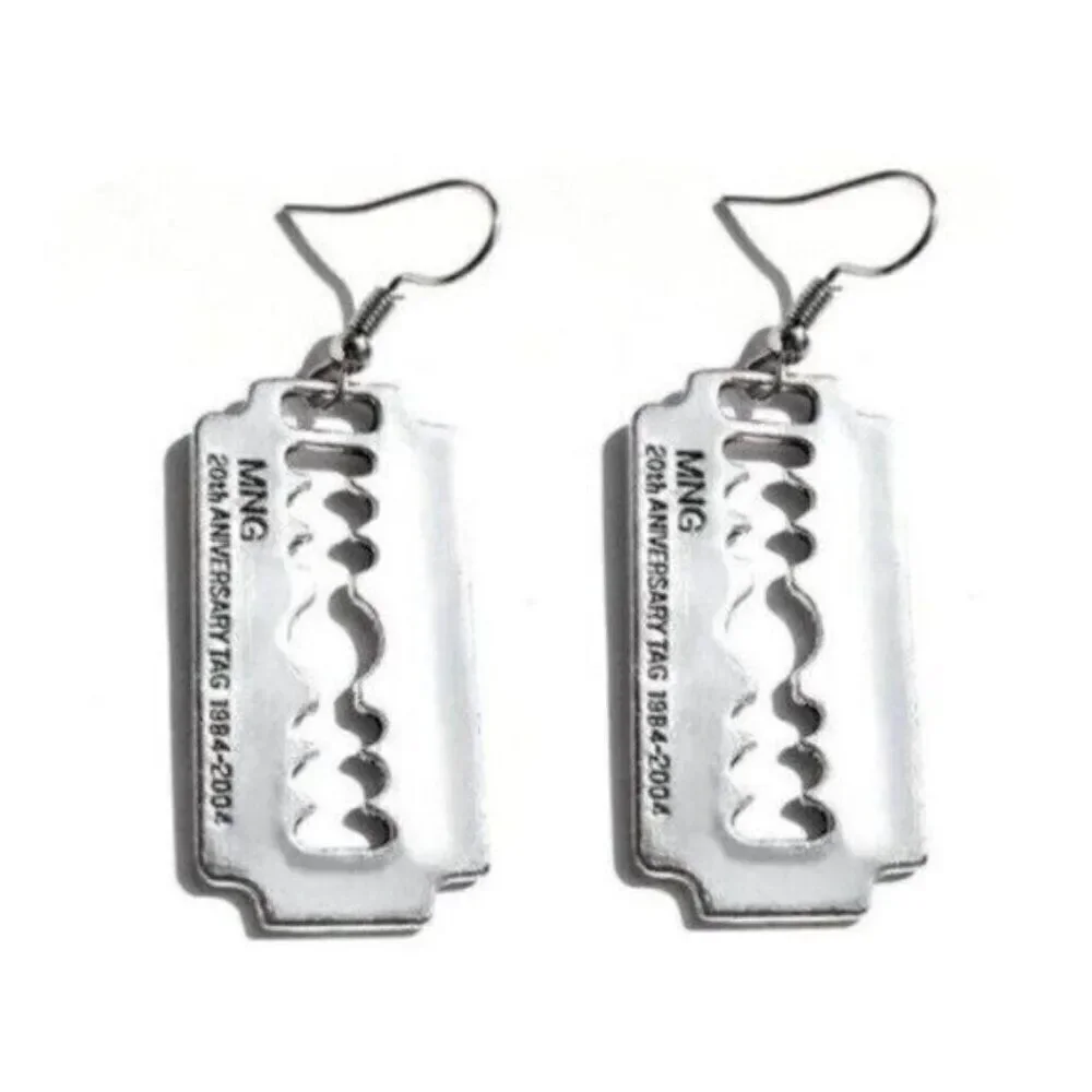 Straight Razor Hoop Earrings